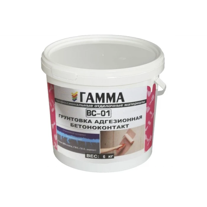 Адгезионная грунтовка ГАММА бетон-контакт 6 кг 1/60 203602