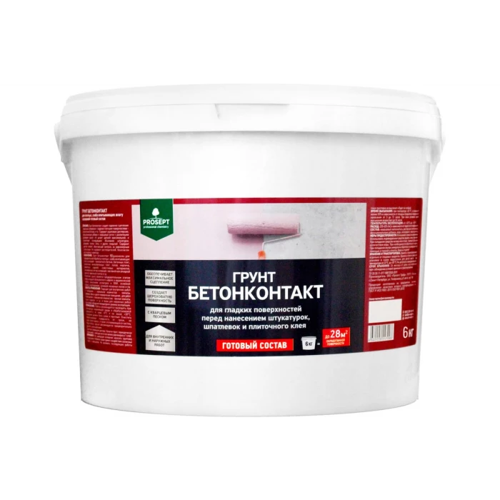 Грунт бетонконтакт PROSEPT готовый состав 6 кг 051-6
