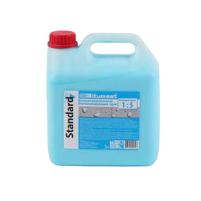 Влагоизолирующий грунт концентрат 1:5 Bitumast Standard 3 л
