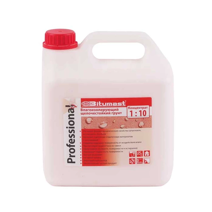 Влагоизолирующий грунт-концентрат 1:10 Bitumast Professional 3 л