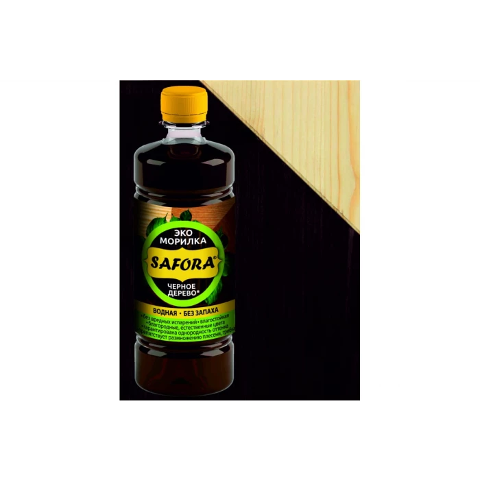 Морилка для дерева SAFORA водная, черное дерево, 500 мл 008