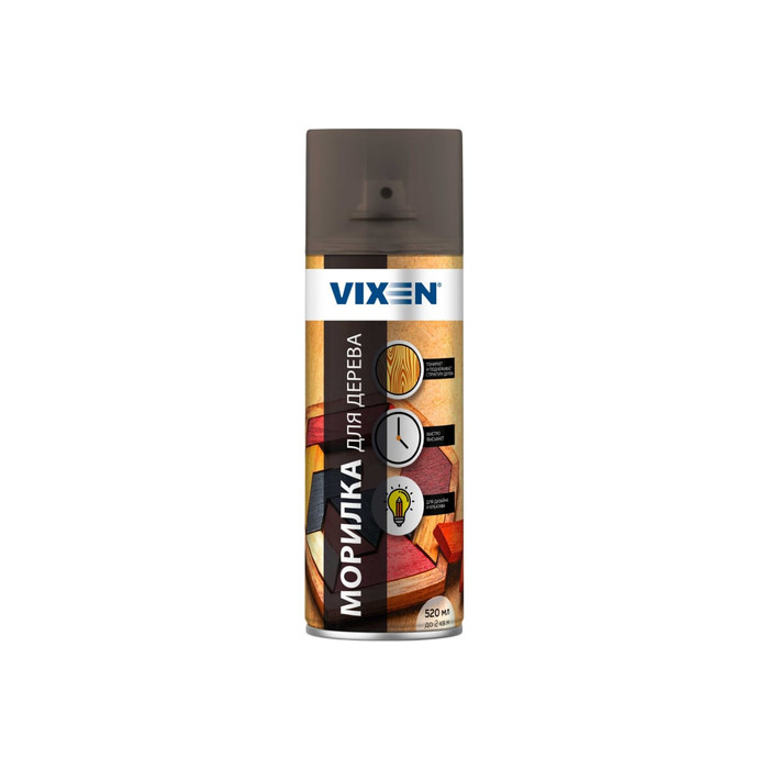 Морилка для дерева Vixen темно-серый, аэрозоль 520 мл VX91002