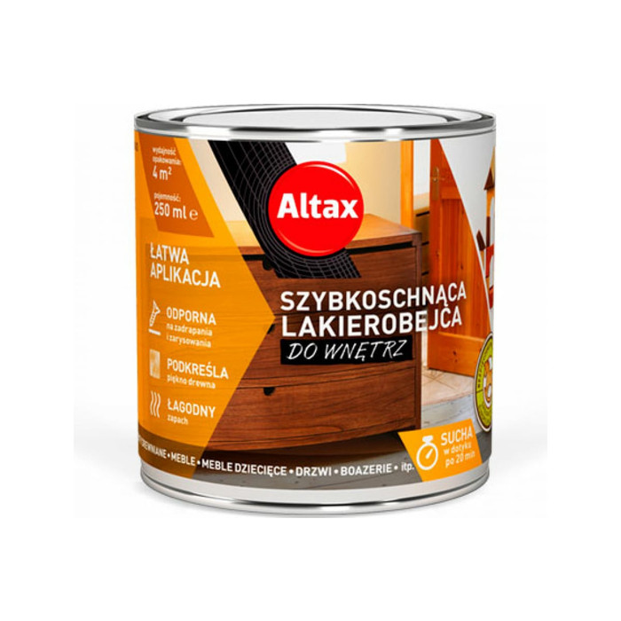 Лак-морилка ALTAX для внутренних работ, сосна, 250 мл 50830-15-000025