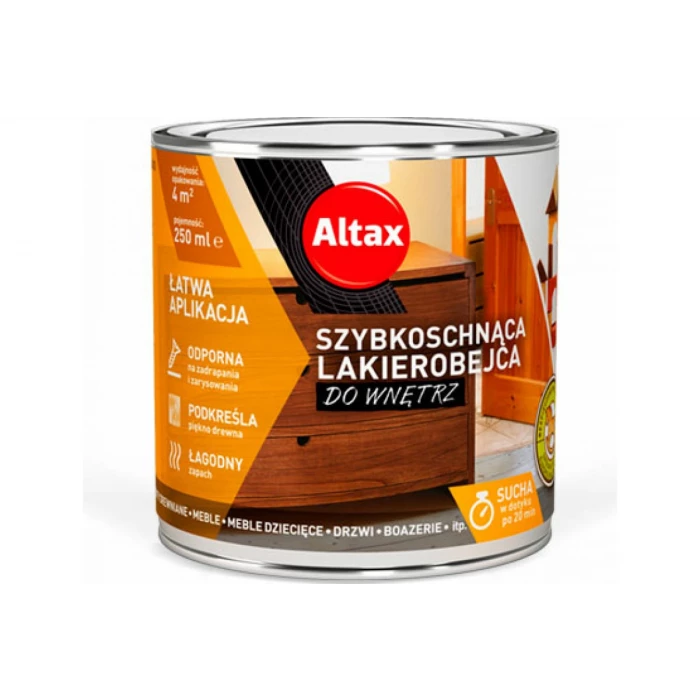 Лак-морилка ALTAX для внутренних работ, палисандр, 250 мл 50830-07-000025