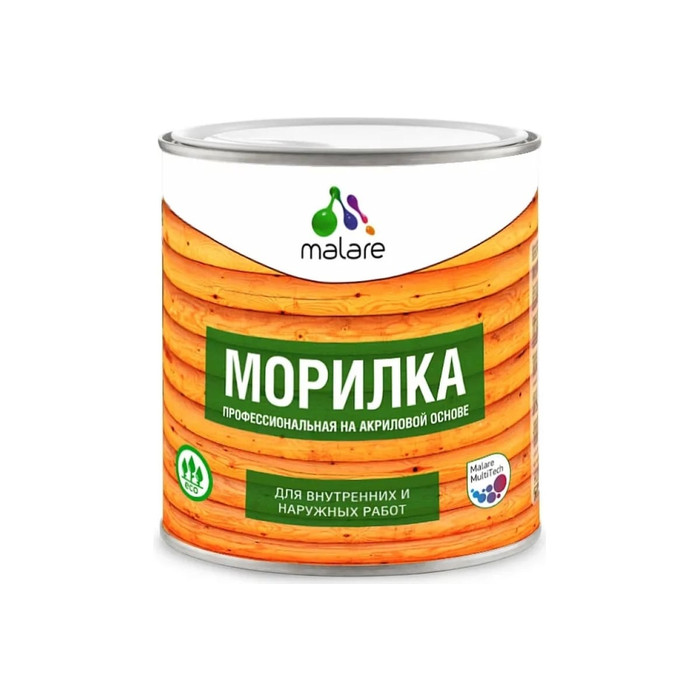 Морилка для дерева MALARE Professional (акриловая; орех; 0,9 кг) 2036770257656