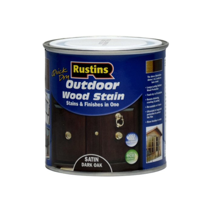 Финишная морилка Rustins QD Outdoor Wood Stain Dark Oak темный дуб, 250 мл 3673