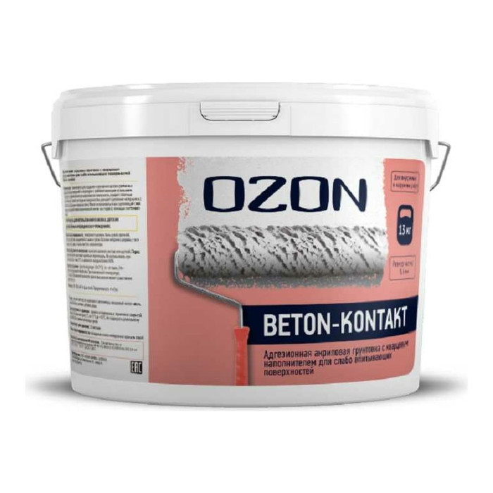 Адгезионная грунтовка OZON ВД-АК 039 BETON-KONTAKT 9 л, 13 кг ВД-АК-039-13