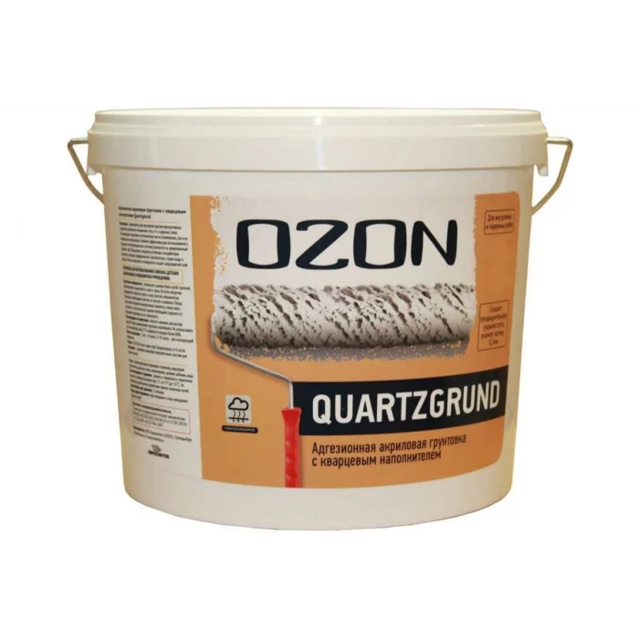 Адгезионная грунтовка под декоративные материалы OZON QUARTZGRUND (9 л; 15 кг) ВД-АК-032-15