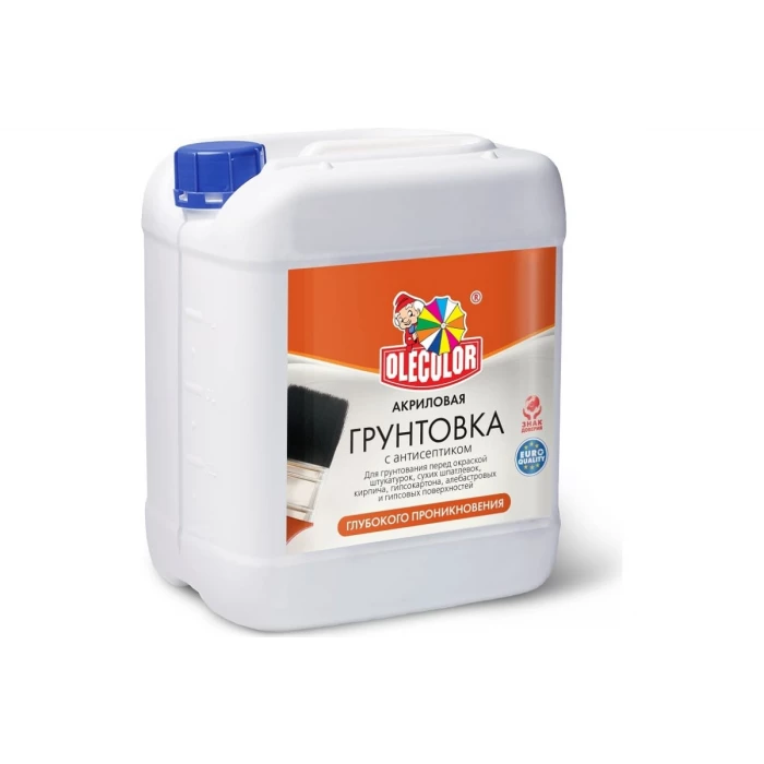 Акриловая грунтовка OLECOLOR глубокого проникновения, 3 кг 4300000055