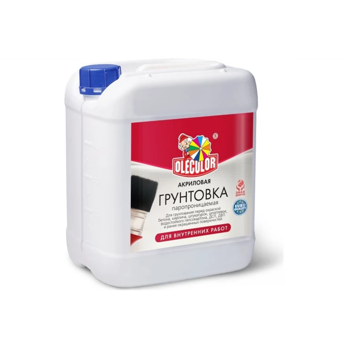 Акриловая грунтовка OLECOLOR для внутренних работ, 10 кг 4300000060
