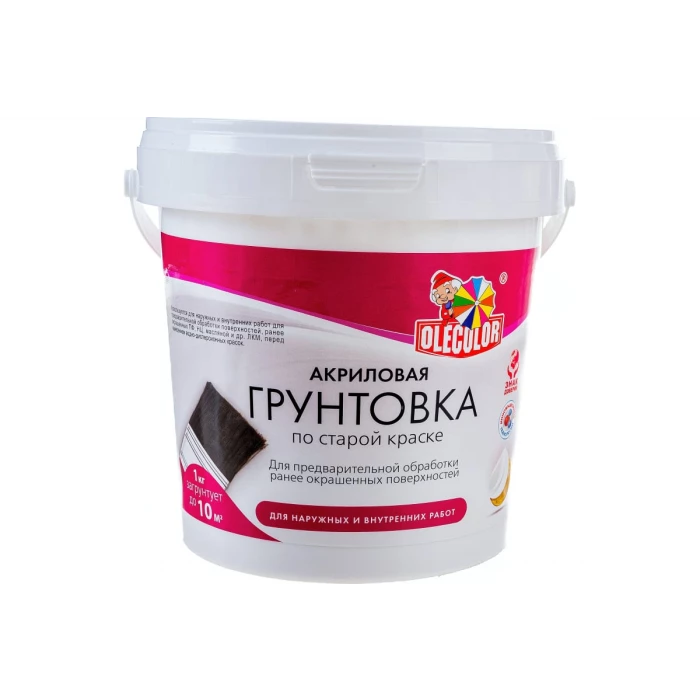 Акриловая грунтовка OLECOLOR по старой краске, 1 кг 4300004533