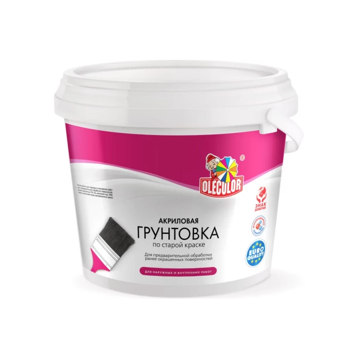Акриловая грунтовка OLECOLOR по старой краске, 3 кг 4300004534