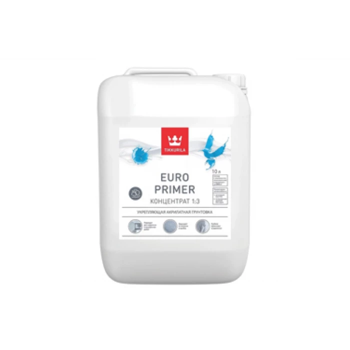 Акриловая грунтовка Tikkurila ЕВРО ПРАЙМЕР 10л КОНЦЕНТРАТ 26140