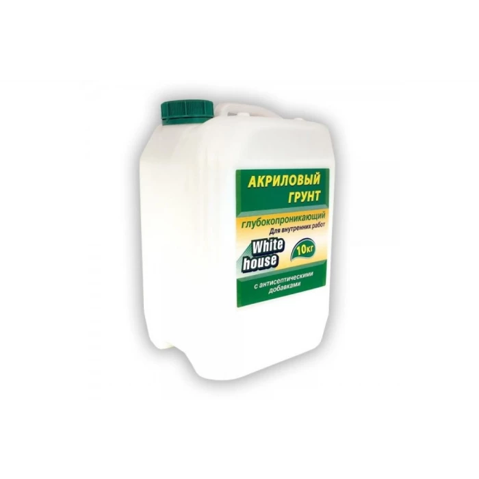 Акриловая грунтовка White House для внутренних работ 10 кг 15564