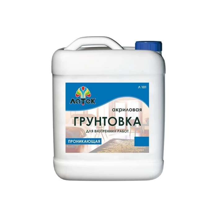 Акриловая грунтовка для внутренних работ Латек 10 л Л101 LAG000
