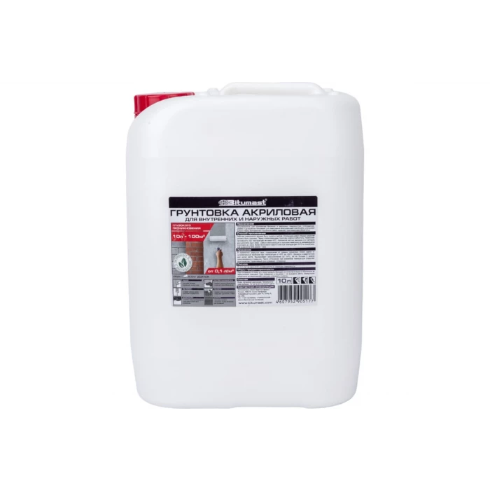 Акриловый грунт Bitumast готовый к применению 10 л 4607952905177