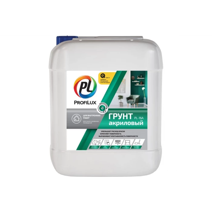 Акриловый грунт для внутренних работ Profilux PL 16A 10 л Н0000000906