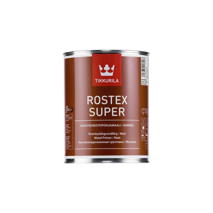 Антикоррозийный грунт TIKKURILA Rostex Super красно-коричнев. 1 л 27319