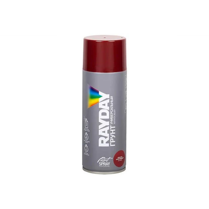 Аэрозольный акриловый грунт RAYDAY красно-коричневый, 520 мл Rd-002 223149