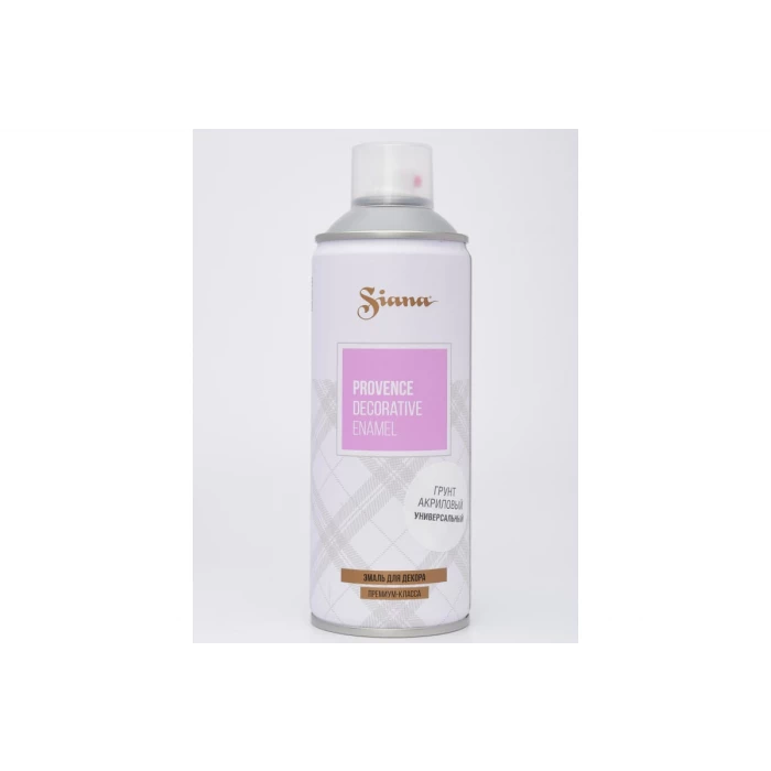 Аэрозольный акриловый грунт SIANA для мебели, дерева, металла и декора, серый SNGA002