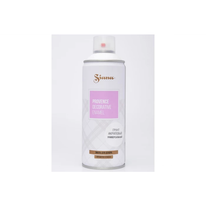 Аэрозольный акриловый грунт для мебели, дерева, металла и декора SIANA белый SNGA001