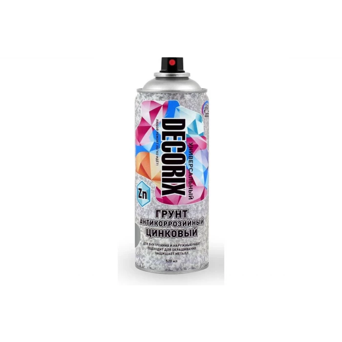 Аэрозольный грунт Decorix (антикоррозийный; цинковый; матовый; 520 мл) 0143-01 DX