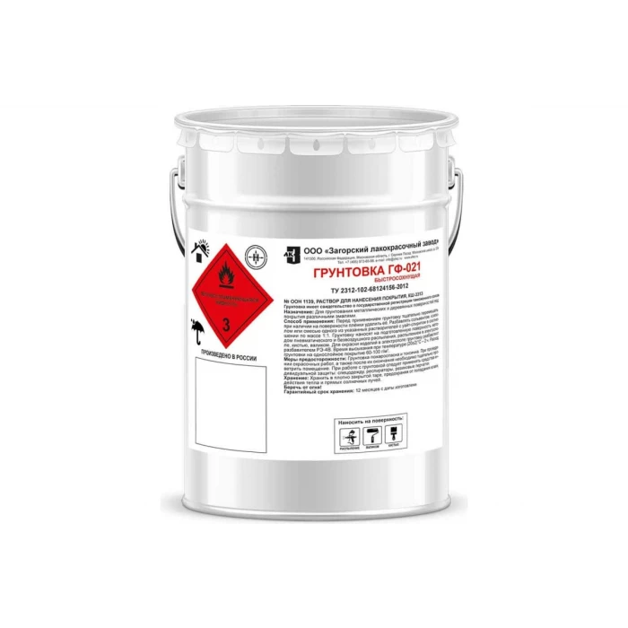 Быстросохнущий грунт ЗАГОРСКИЙ ЛАКОКРАСОЧНЫЙ ЗАВОД ГФ-021 красно-коричневый 5 кг ZLK05379