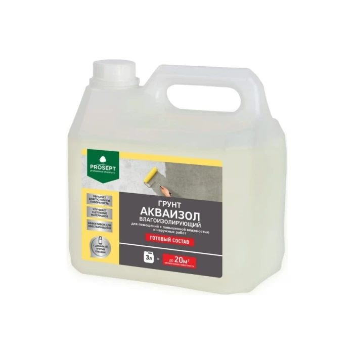 Влагоизолирующий грунт PROSEPT Акваизол 3 л 048-3