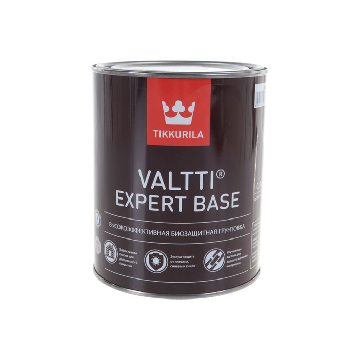 Высокоэффективная биозащитная грунтовка TIKKURILA VALTTI EXPERT BASE 0,9л 700009578 фото 2