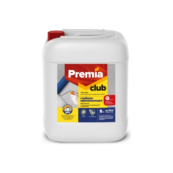 Глубокопроникающая грунтовка PREMIA CLUB канистра 5 л О03921