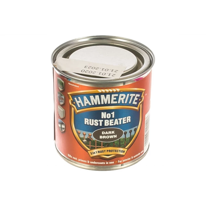 Грунт HAMMERITE коричневый, антикоррозийный №1 0.25 л 5092810