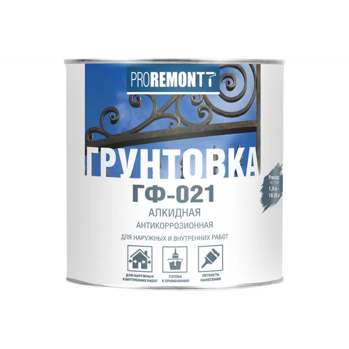 Грунт PROREMONTT ГФ-021 красно-коричневый, 1.8 кг Лк-00004524