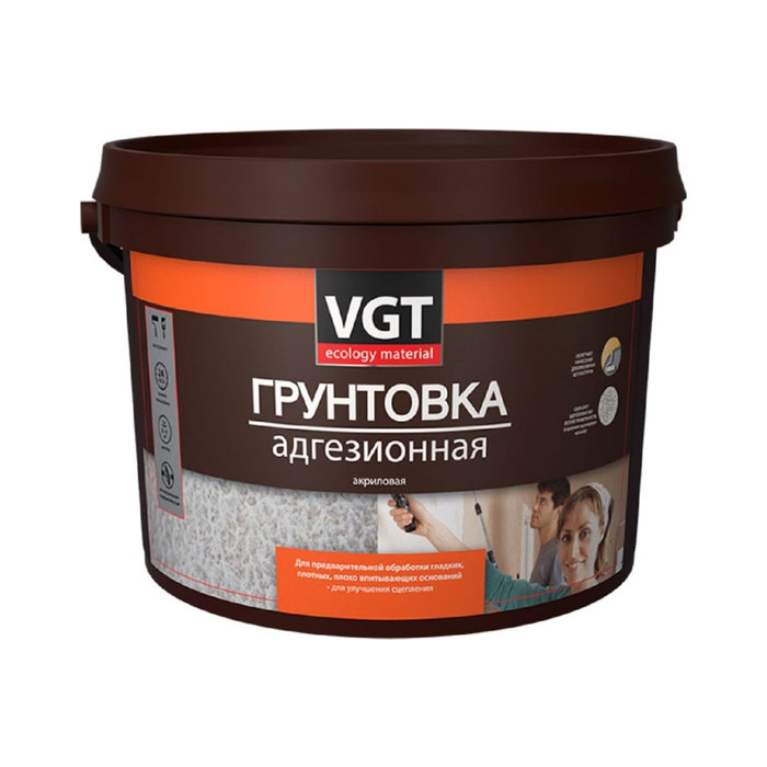 Грунт VGT ВД-АК-0301 адгезионный, ведро 8 кг 11607670
