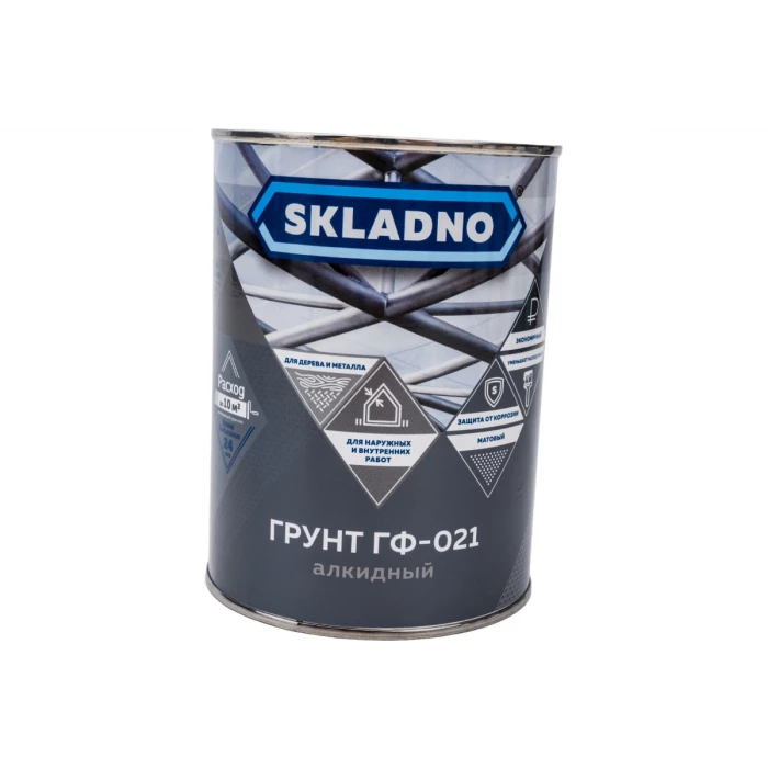 Грунт ПРЕСТИЖ Skladno Гф-021 сeрый, 0.8 кг 234518