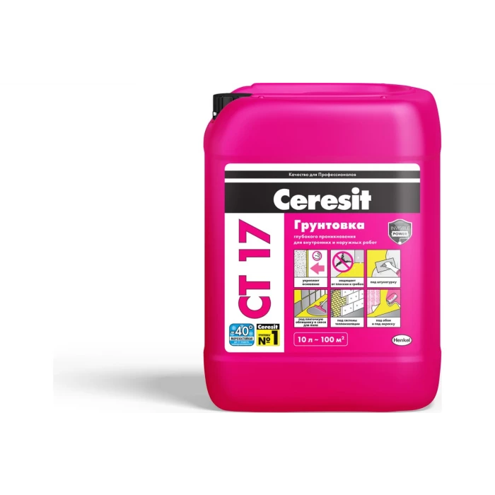 Грунтовка Ceresit Укрепляющая CT 17 зима 10 л 1/60 18227