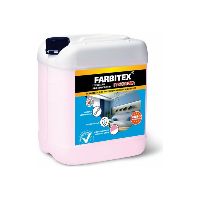 Грунтовка FARBITEX (акриловая; глубокого проникновения; 10 кг) 4300001560