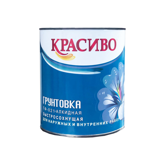 Грунтовка Красиво ГФ-021 темно-серая, банка 2,7 кг 4690417026487