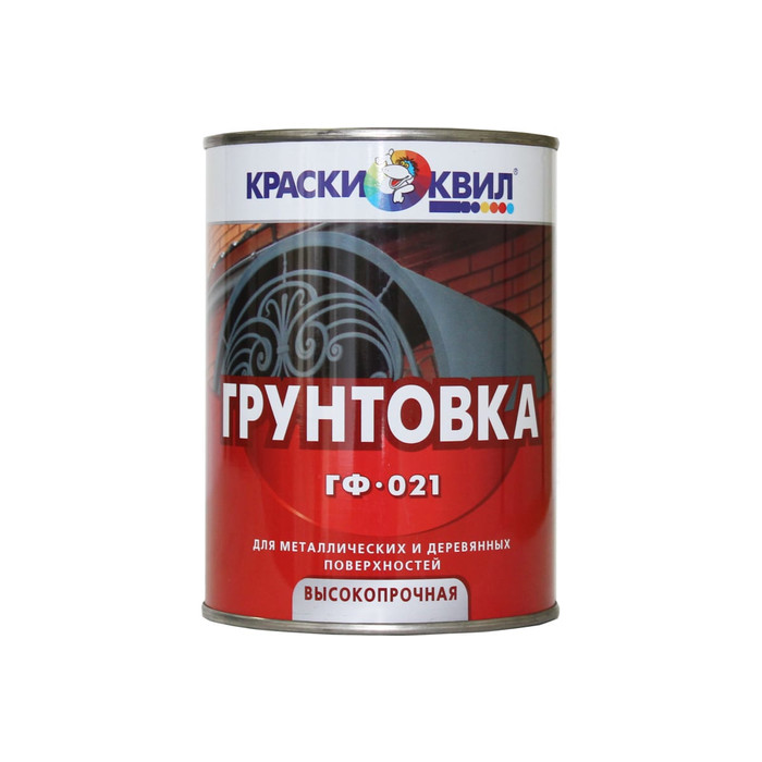 Грунтовка Краски квил ГФ-021 красно-корич., банка 0,9 кг 4607023391106