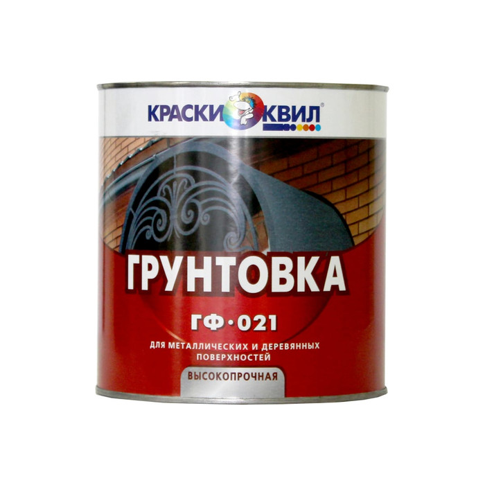 Грунтовка Краски квил ГФ-021 красно-корич., банка 1,9 кг 4660000614575