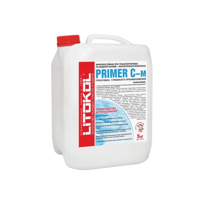 Грунтовка LITOKOL PRIMER C-м глубокого проникновения 5kg can 111990004
