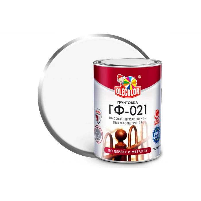 Грунтовка OLECOLOR ГФ-021 белый, 1 кг 4300009178