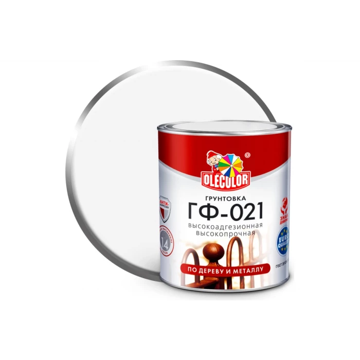 Грунтовка OLECOLOR ГФ-021 белый, 3.3 кг 4300009182
