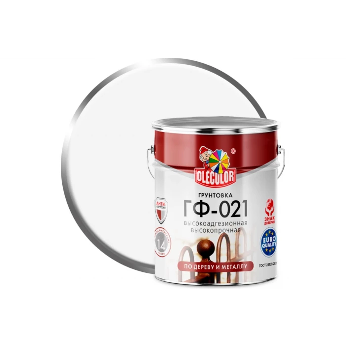 Грунтовка OLECOLOR ГФ-021 белый, 6 кг 4300009184