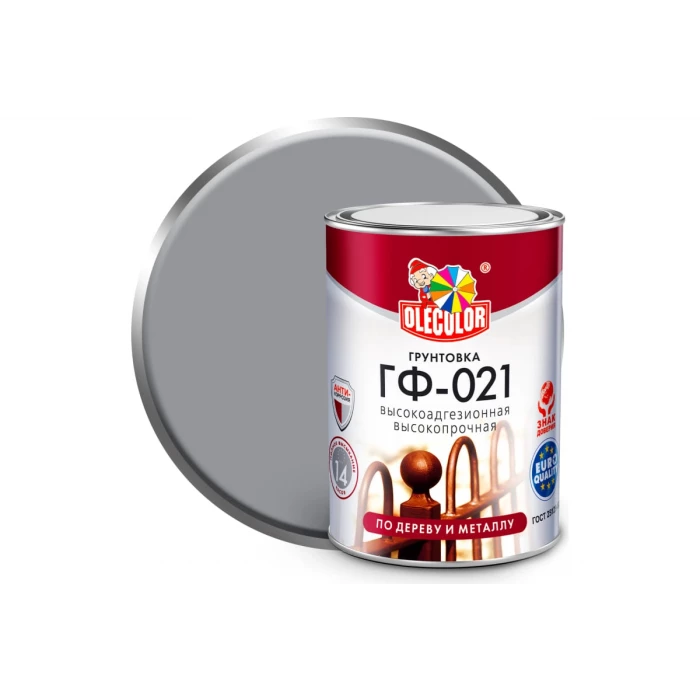 Грунтовка OLECOLOR ГФ-021 серый, 1 кг 4300003711