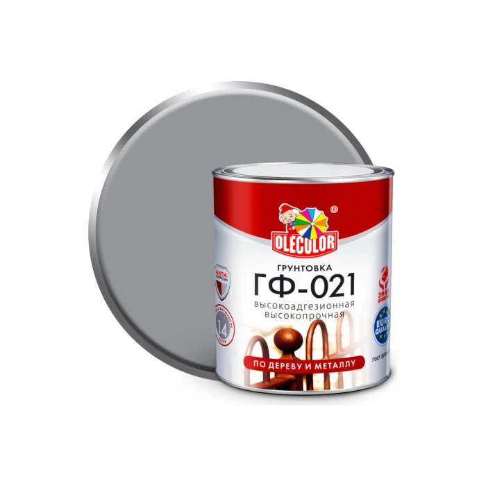 Грунтовка OLECOLOR ГФ-021 серый, 2.2 кг 4300003712