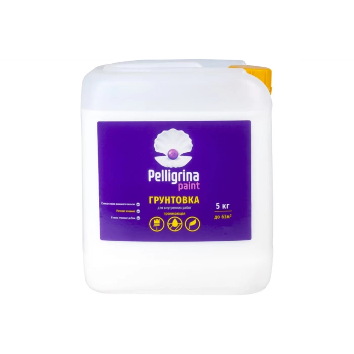 Грунтовка PELLIGRINA PAINT проникающая, для внутренних работ, 5 кг 231238