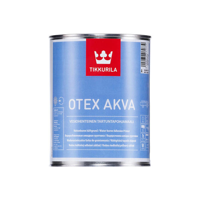 Грунтовка TIKKURILA OTEX AKVA адгезионная, водорастворимая, матовая, база A 2,7л 43V60010130