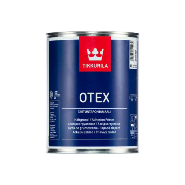 Грунтовка TIKKURILA OTEX адгезионная, на алкидной основе, глубокоматовая, база A 2,7л 20362010130