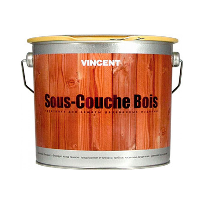 Грунтовка VINCENT SOUS COUCHE BOIS для защиты древесины 0,9л 105-003