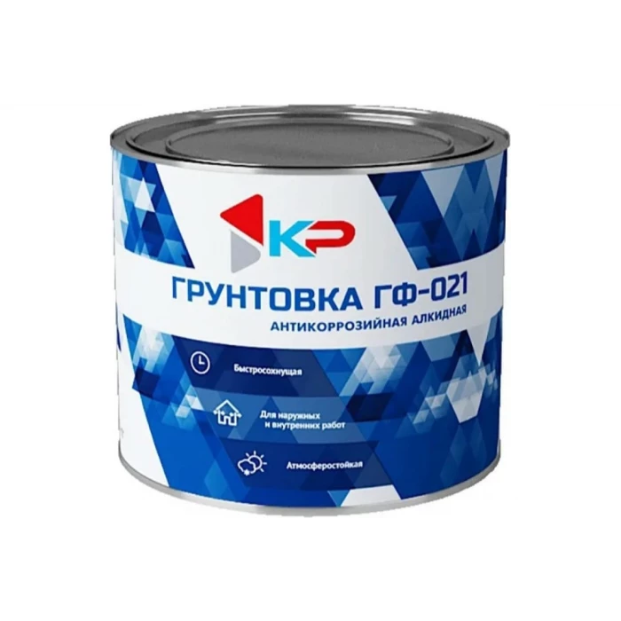 Грунтовка быстросохнущая КР ГФ-021 темно-серая 1,8 кг 4610044290860